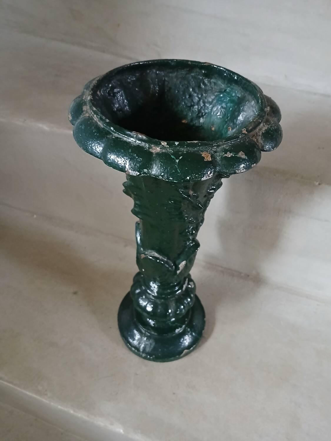 Antique cast iron vase