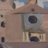 Jaquim Mir - Study of a Church - Stamped Reverse Mvseos Mvnicipa De Barcelona Copia