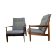 Pair of scandinavian armchairs in teak 1960
