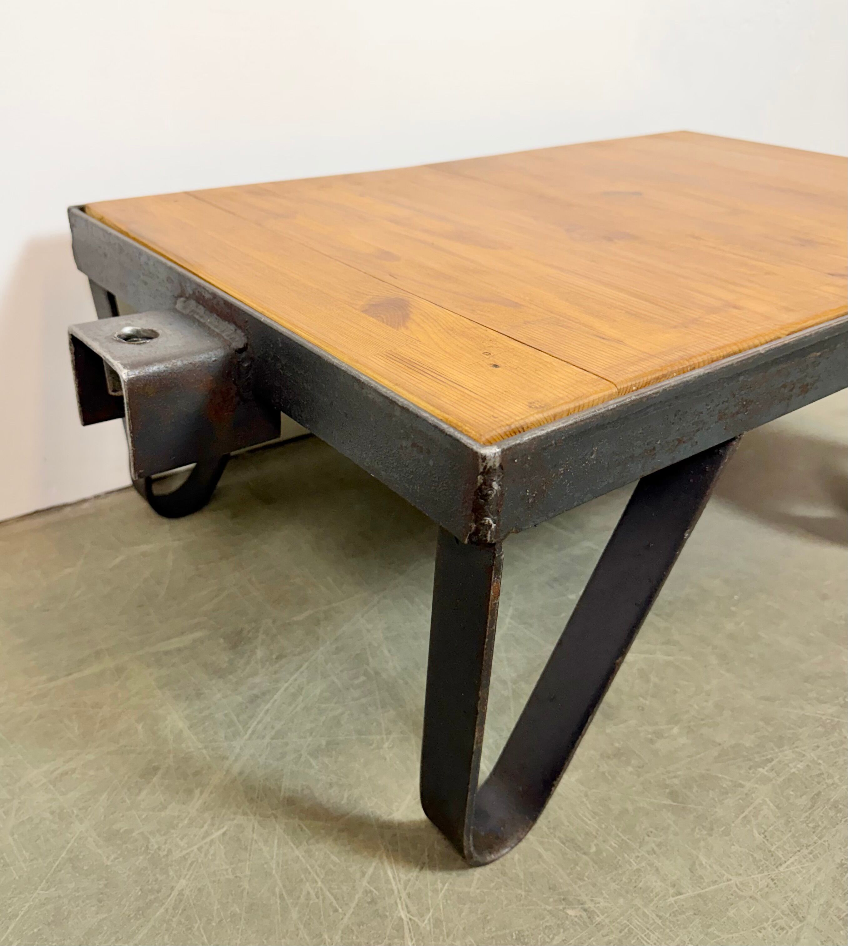 Black Industrial Coffee Table Cart, 1960s