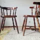 Set of 4 Western Bistro Chairs in Solid Wood