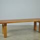 Vintage handmade robust slatted BENCH, Netherlands 1970s