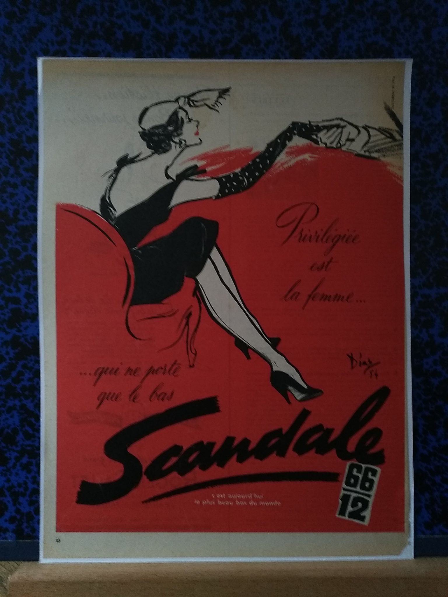 A paper advertisement for women's stockings marks scandal issue period review