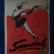 A paper advertisement for women's stockings marks scandal issue period review