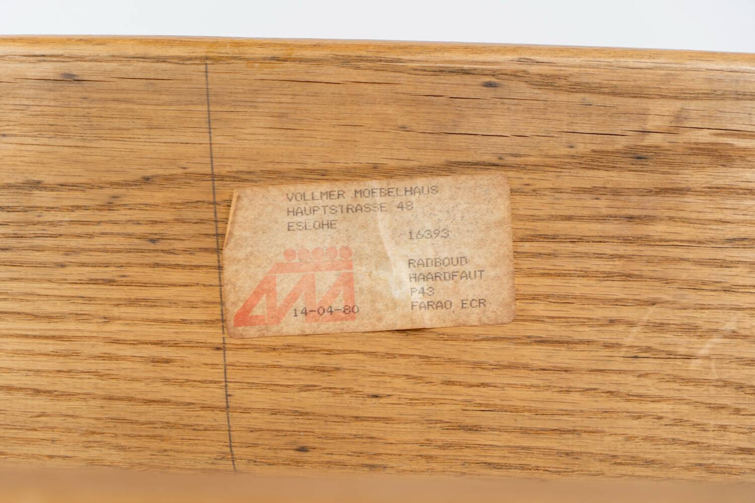 Fauteuil lounge brutaliste en chêne massif par Dittmann & Co. pour AWA Radboud