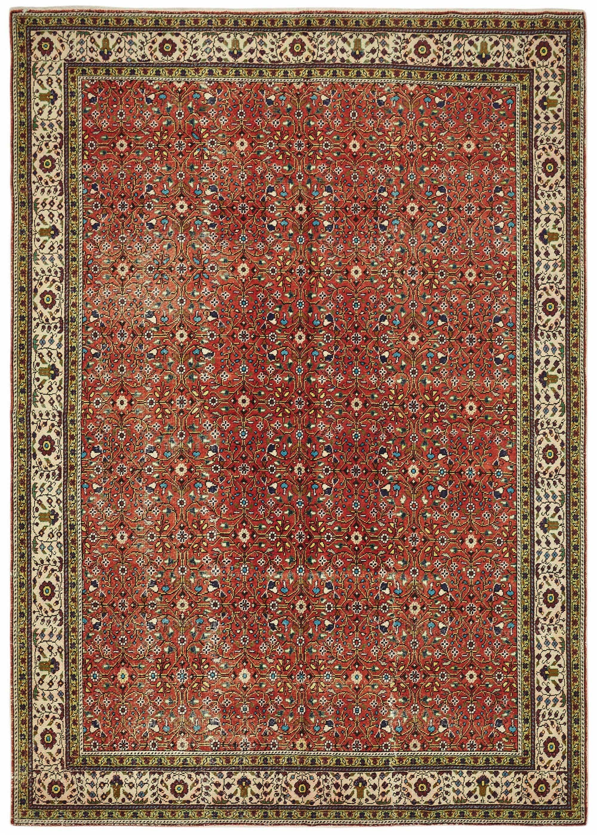 Turkish Wool Vintage Kayseri Rug 198 cm x 278 cm