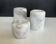 Vintage marble candle holder trio