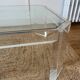 Large Athena coffee table in altuglas and glass by David Lange, 1970s