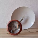 Vintage red saucer desk lamp - Space Age Design - 1950s