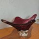 Murano art glass centrepiece bowl, ruby red, Italy, 1970s