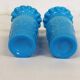 Paire de vases en opaline bleu