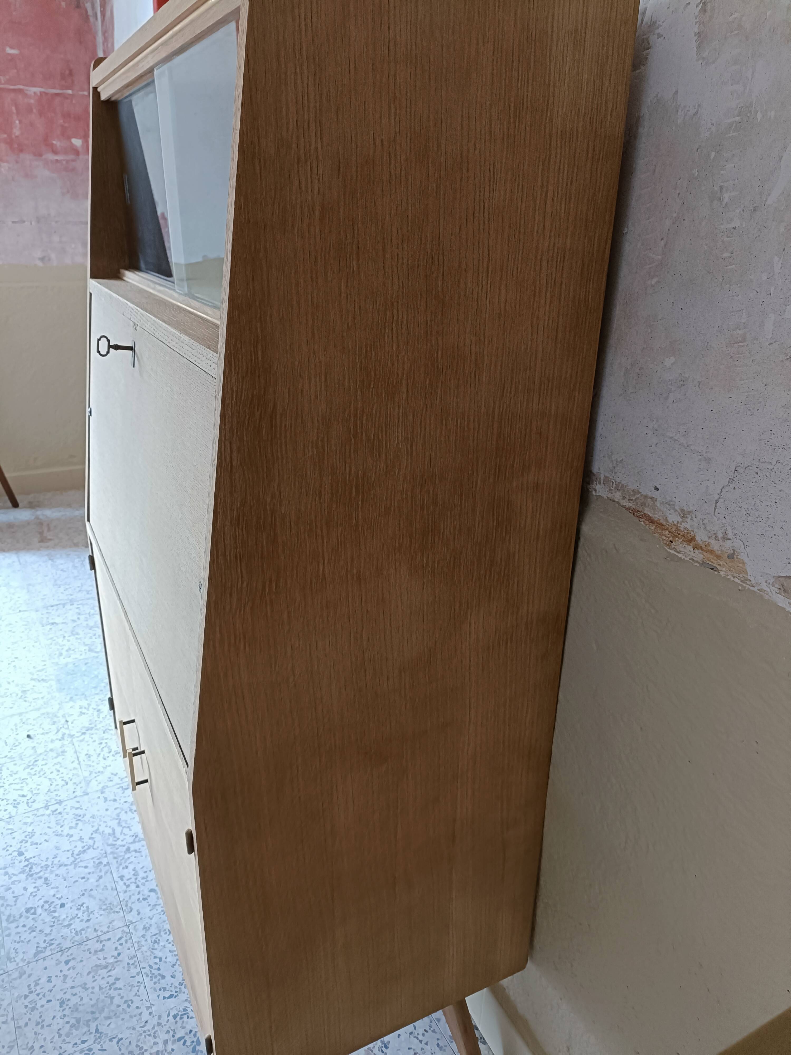 Vintage secretary with compass feet renovated