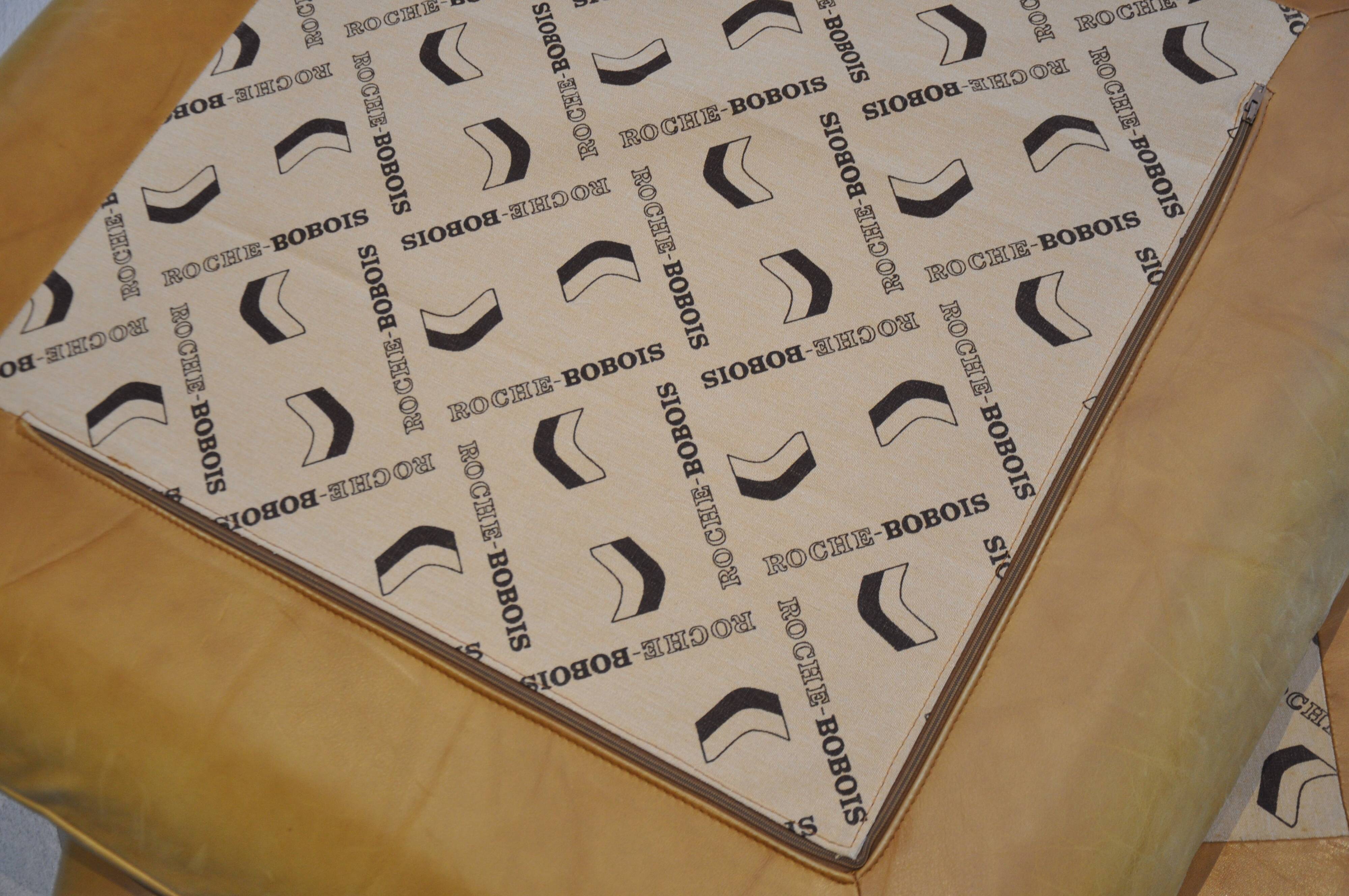 Roche Bobois leather pouf, 1970s