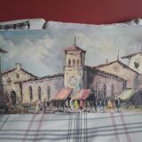 Tableau ancien à l'huile sur toile italien