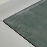 Chrome and glass coffee table.