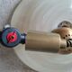 Vintage suspension with variable height in molded plastic in light sand color