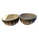 Pair of ancient glazed terracotta bowls with drips – Art po