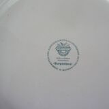 Round ceramic faience dish villeroy boch burgerland blue
