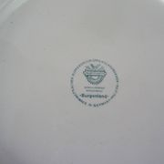 Round ceramic faience dish villeroy boch burgerland blue