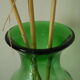 Thick glass vase from Italy, vintage.