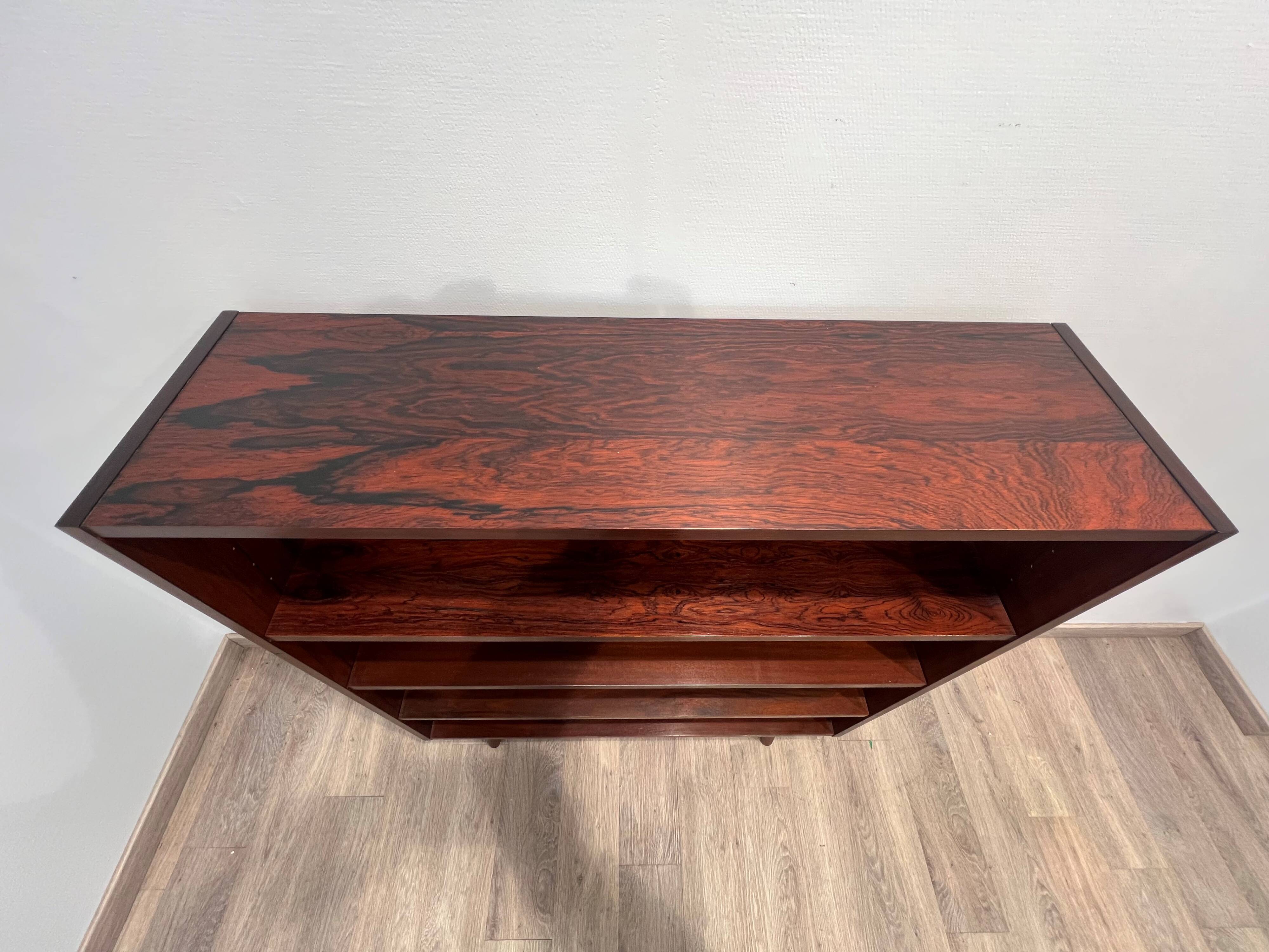 Scandinavian bookshelf made of Rio rosewood Denmark