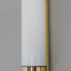 Brass and opaline glass wall lamp, glashutte limburg, 1970s