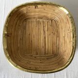 Rattan and brass basket 1960
