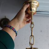 Vintage Italian white floral chandelier