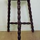 French antique wood hand made stool