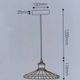 Suspension beton massif style opaline