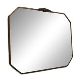 Bevelled mirror with brass frame Art Deco