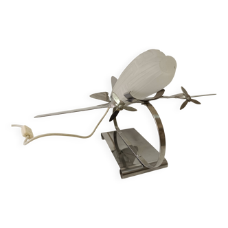Vintage art deco style airplane lamp