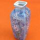 Asian porcelain vase with trendy bird decor / lotus flowers