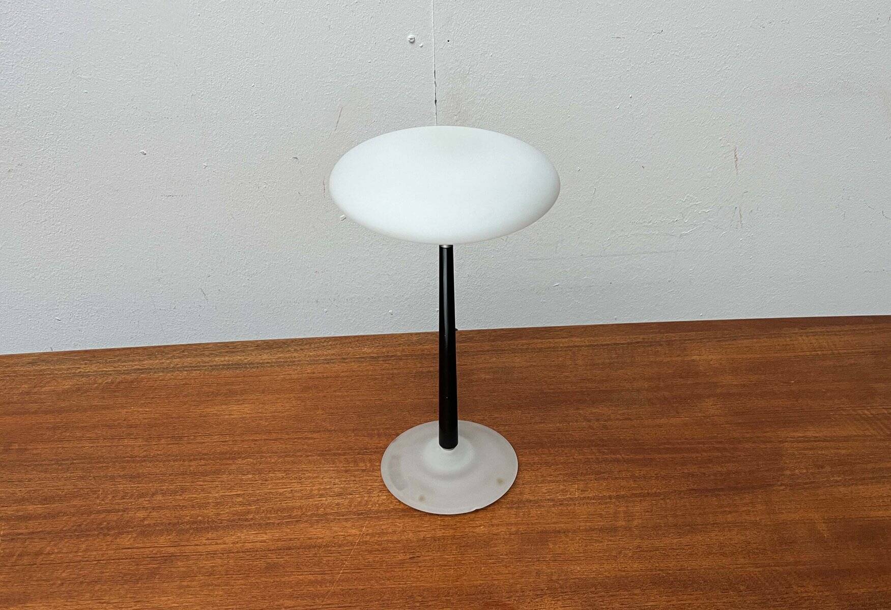 Pao T1 black table lamp, postmodern Italian model by Matteo Thun for Arteluce, 1990s.