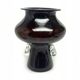 Vase, Polish modernism, burgundy glass, Poland, 1970s