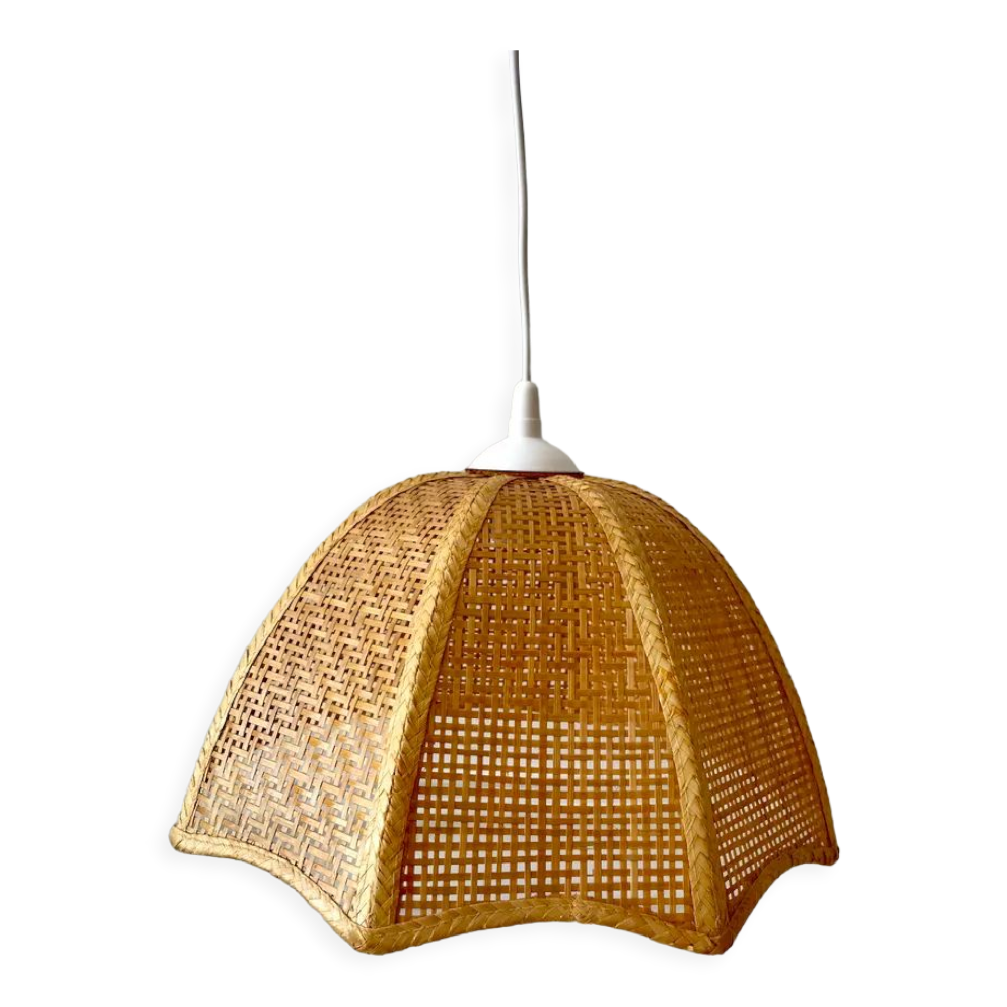 Rattan suspension / petal canning 70s