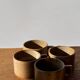Lot de 4 tasses à café en grès vintage
