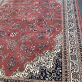Large Persian burgundy rug in Khorassan wool 250x350cm