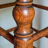 Tabouret ancien cannage et bois tourné