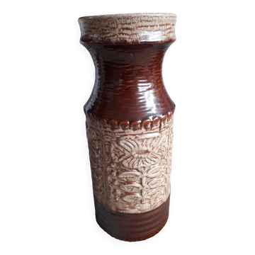 Large ceramic vase Germany with floral decoration