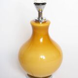 Mustard orange glass lamp base