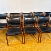 Ensemble de 8 chaises de salle à manger rétro milieu du siècle par Johannes Andersen pour Uldu