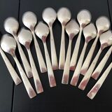 15 silver metal spoons - modern shape