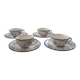 Sarreguemines Lancaster Set – 4 cups and 4 saucers – 1950s