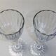 Old wine glass Daum Nancy crystal ribbed tableware