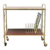brass vintage LP trolley