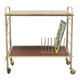 brass vintage LP trolley