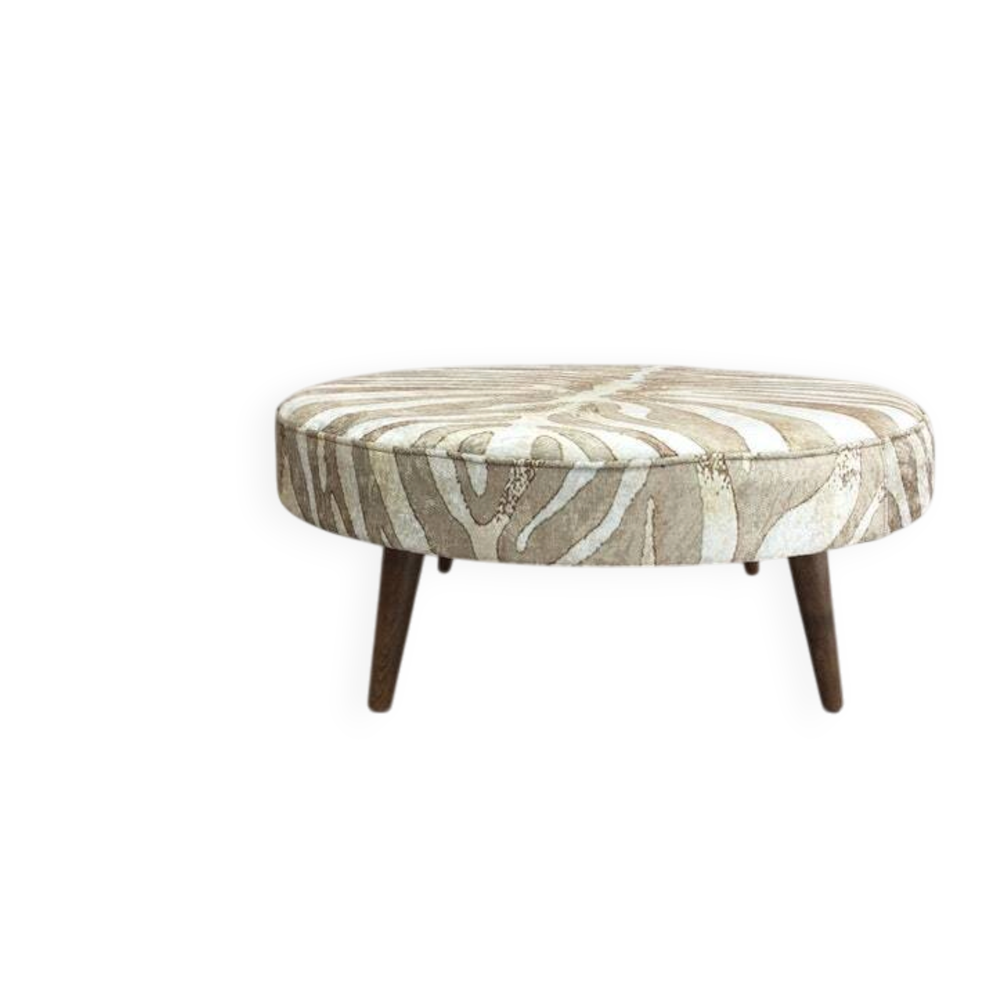 Coffee table, wooden work table, durable table, padded pouf.