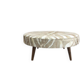 Coffee table, wooden work table, durable table, padded pouf.