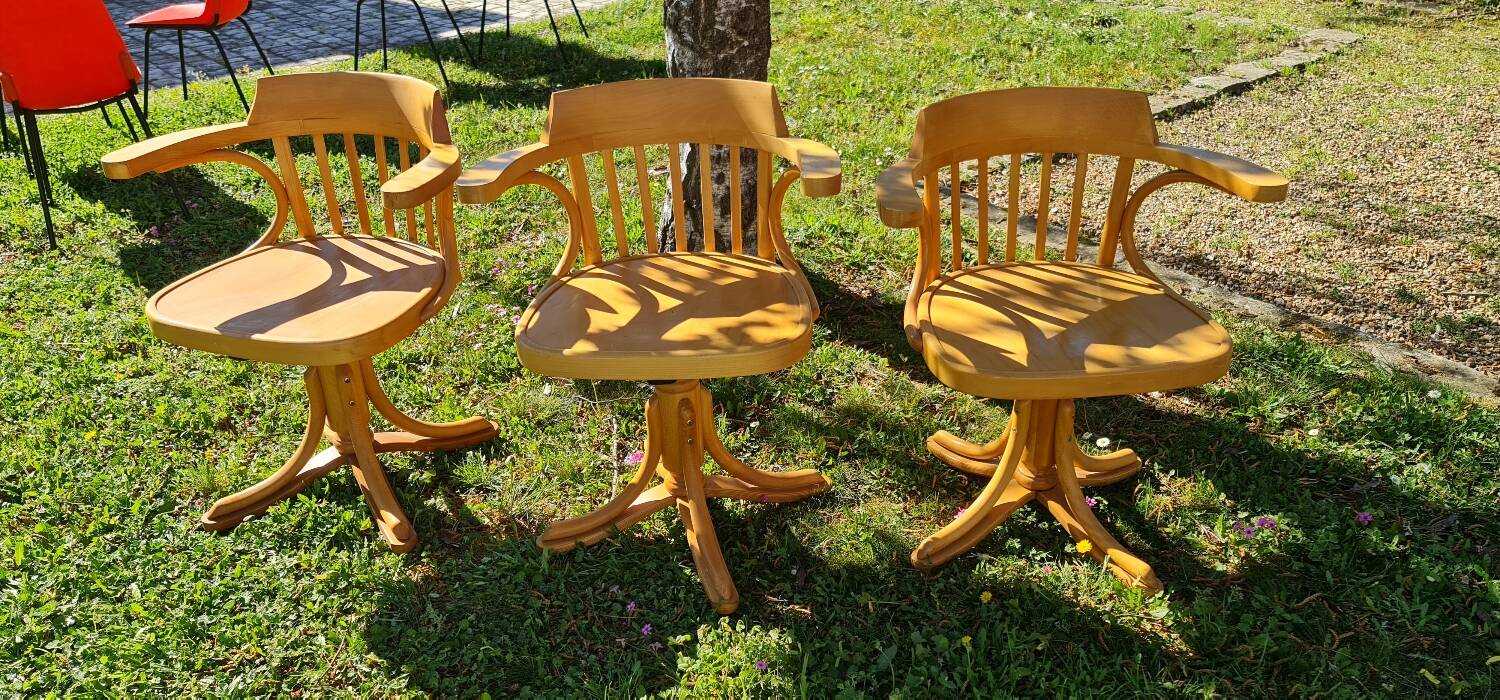 3 thonet office chairs for zmg radomsko unit price
